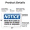 Signmission Must Be At Least 21 Years Old To Enter Photo OSHA Notice Sign, Plastic, 24in W x 18in L, 2PK OS-2PACK-NS-P-1824-L-14280 - alternate 6